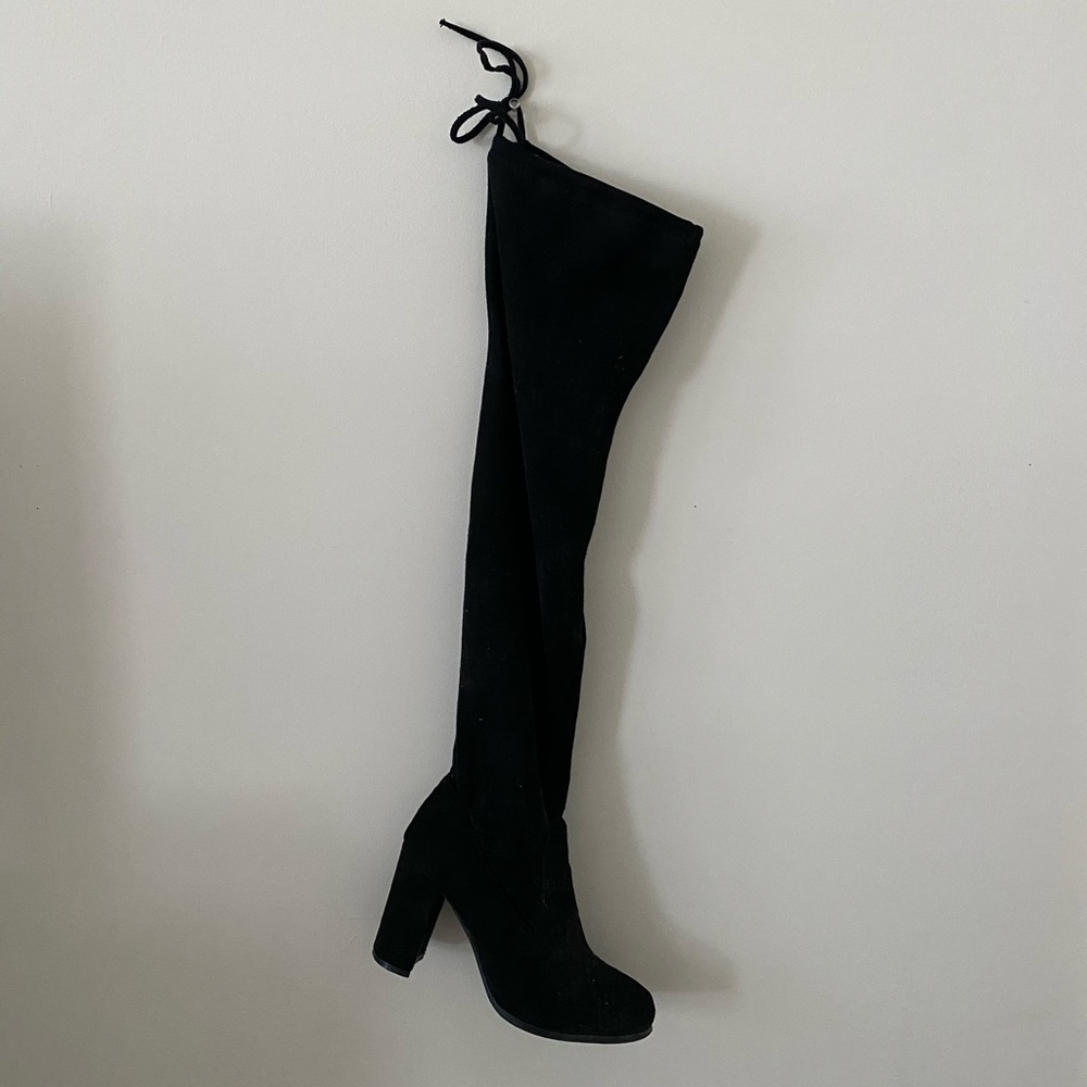 Women’s Over Knee Thigh High Heel Black Boots